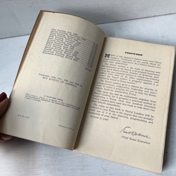 Vintage 1945 Handbook for Patrol Leaders Boy Scouts of America Book - Picture 8 of 8